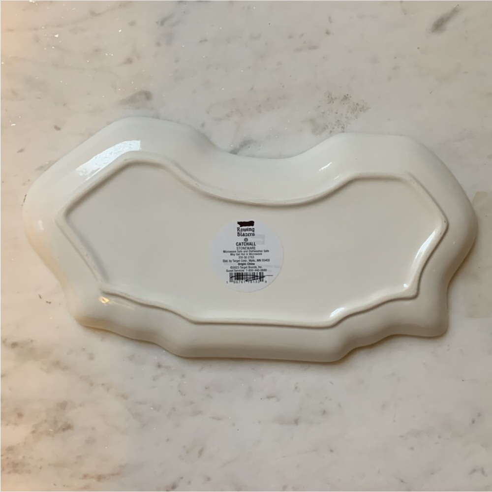 Rowing Blazers LIMITED EDITION Rugby Stripe Shirts Ceramic Stoneware Tray - Picture 11 of 12